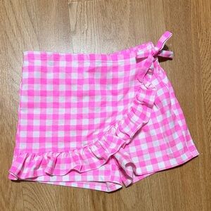 FabKids Gingham Skort - Pink / S (6/7)